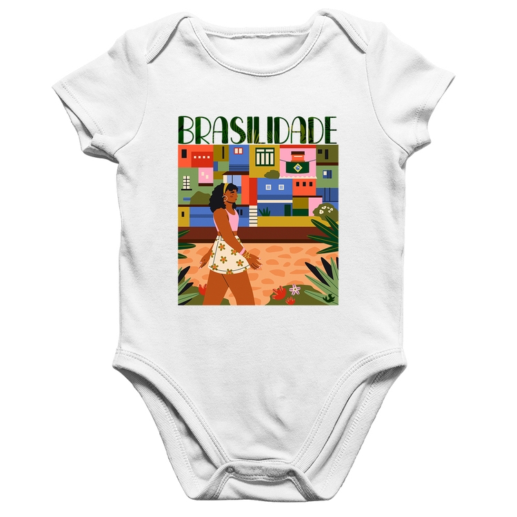 Body Bebê Algodão Brasilidade - Branco