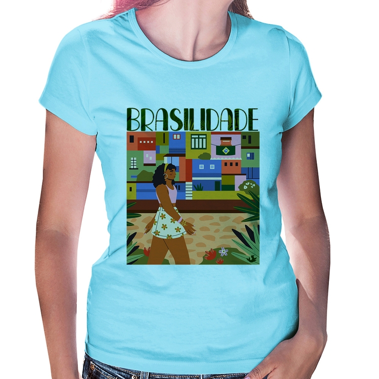 Baby Look Brasilidade - Azul Bebê