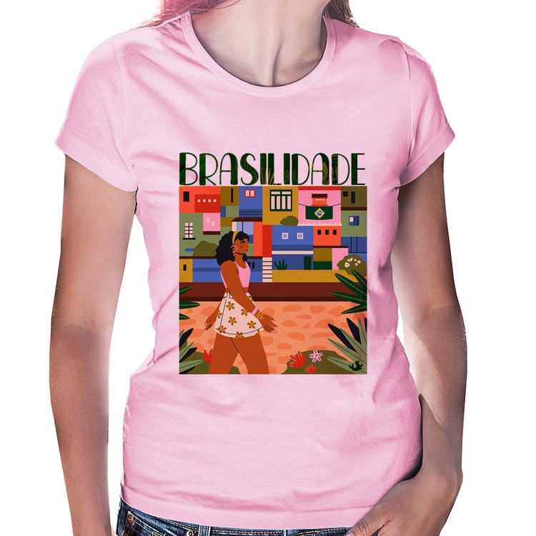 Baby Look Brasilidade - Rosa Bebê