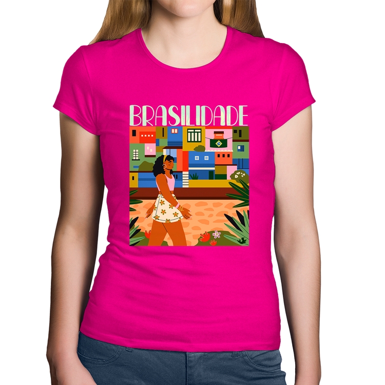 Baby Look Algodão Brasilidade - Rosa