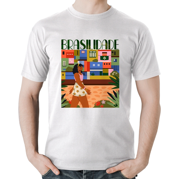 Camiseta Algodão Brasilidade - Branca