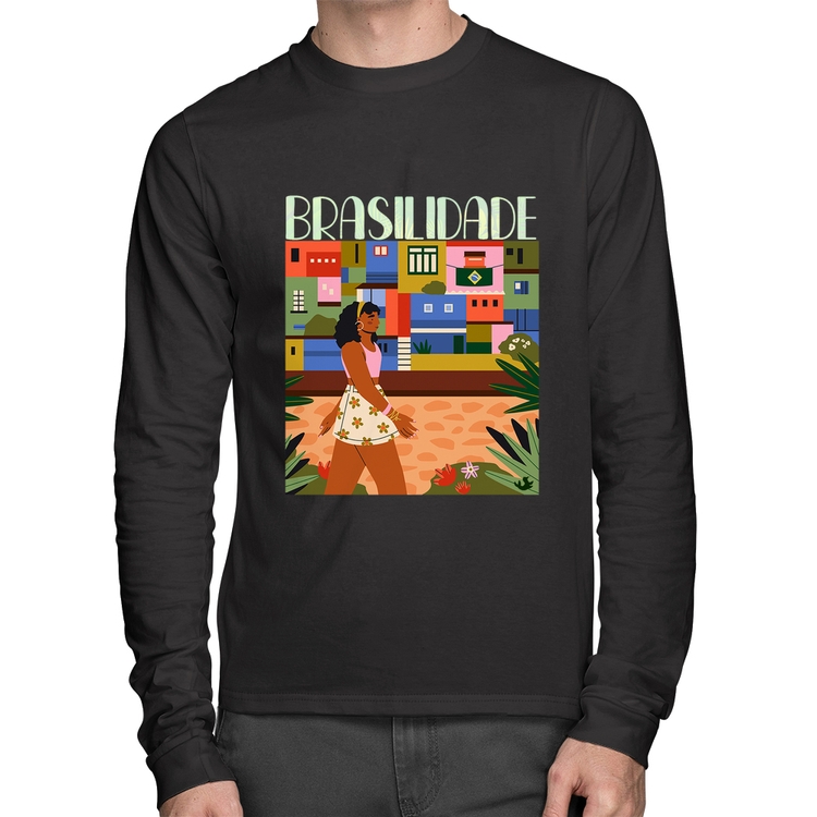 Camiseta Algodão Brasilidade Manga Longa
