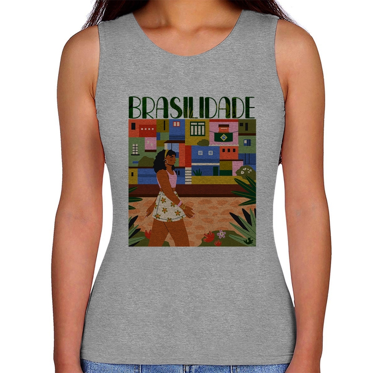 Regata Feminina Brasilidade - Cinza