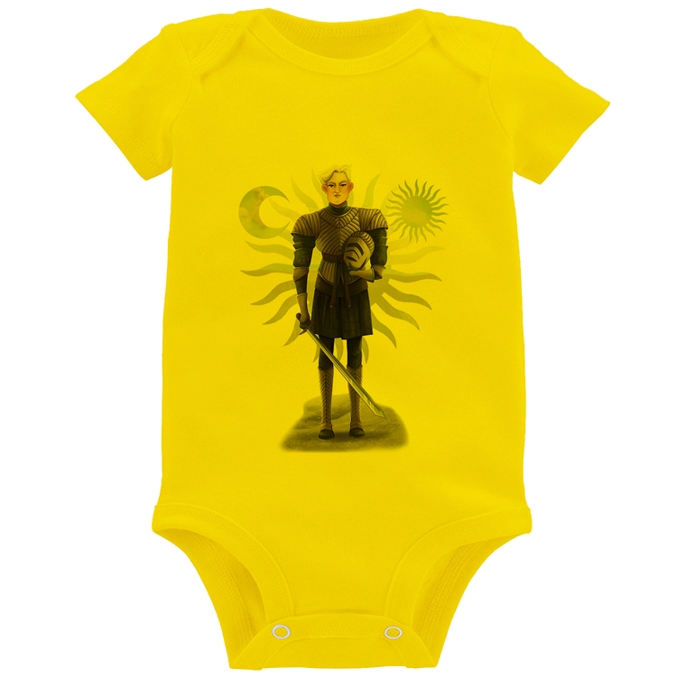 Body Bebê Brienne of Tarth - Amarelo