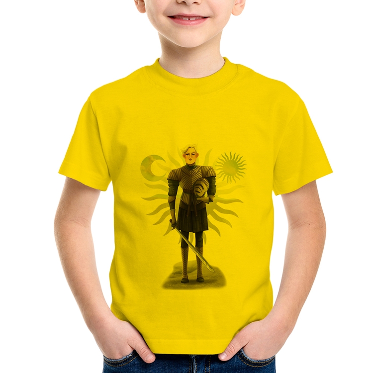 Camiseta Infantil Brienne of Tarth - Amarela