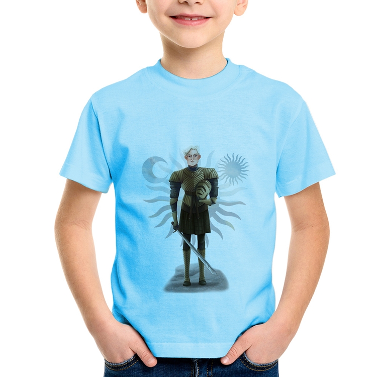 Camiseta Infantil Brienne of Tarth - Azul Bebê