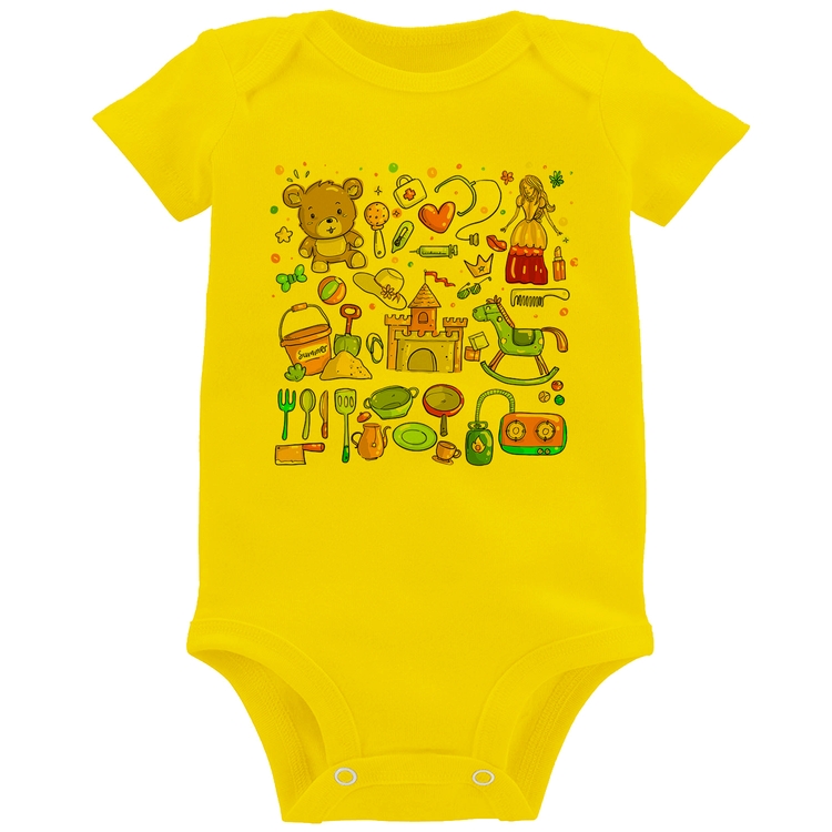 Body Bebê Brinquedos - Amarelo