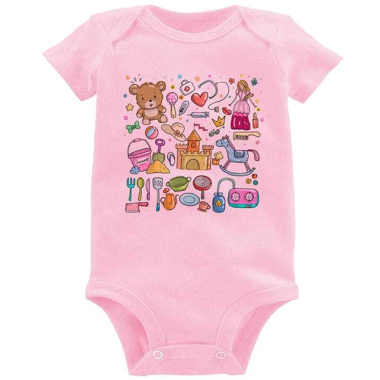 Body Bebê Brinquedos - Rosa Bebê