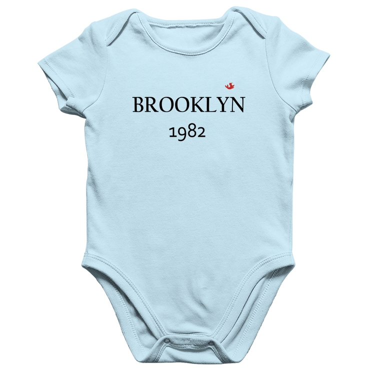 Body Bebê Algodão Brooklyn 1982 - Azul Bebê
