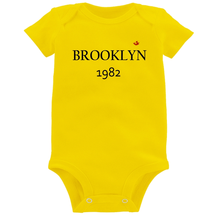 Body Bebê Brooklyn 1982 - Amarelo