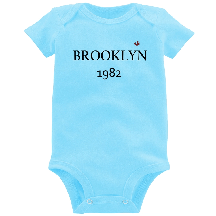 Body Bebê Brooklyn 1982 - Azul Bebê