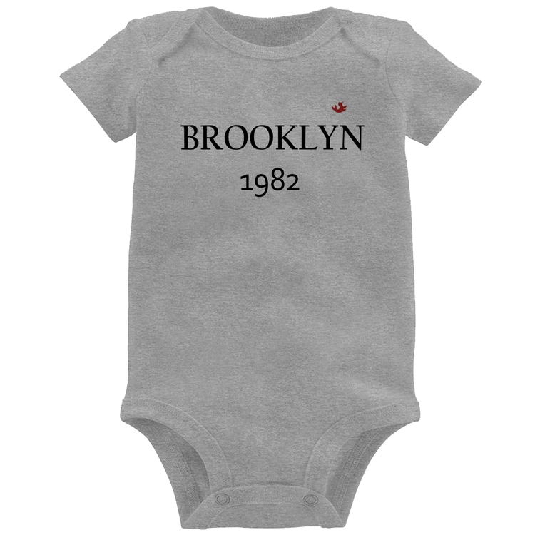 Body Bebê Brooklyn 1982 - Cinza
