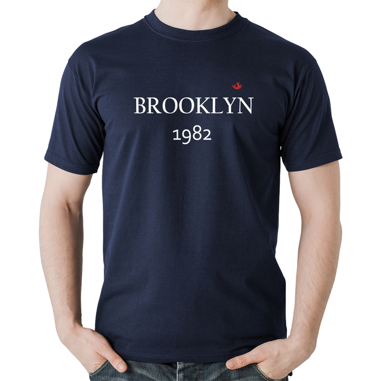 Camiseta Algodão Brooklyn 1982 - Marinho
