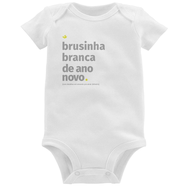 Body Bebê Brusinha branca de ano novo