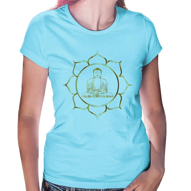 Baby Look Buda - Azul Bebê