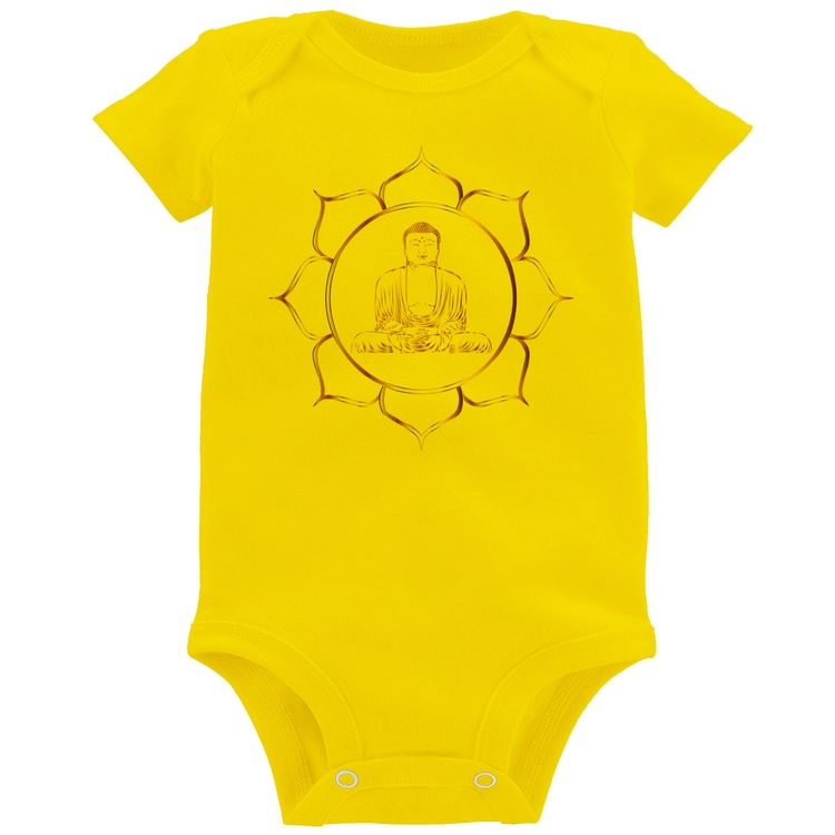 Body Bebê Buda - Amarelo