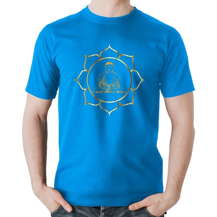 Camiseta Algodão Buda - Azul