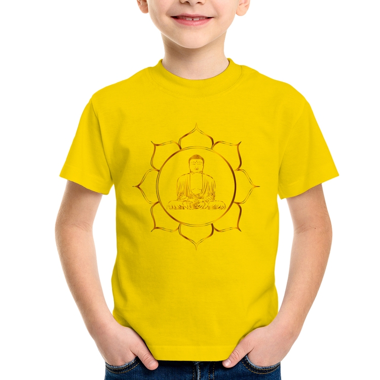 Camiseta Infantil Buda - Amarela