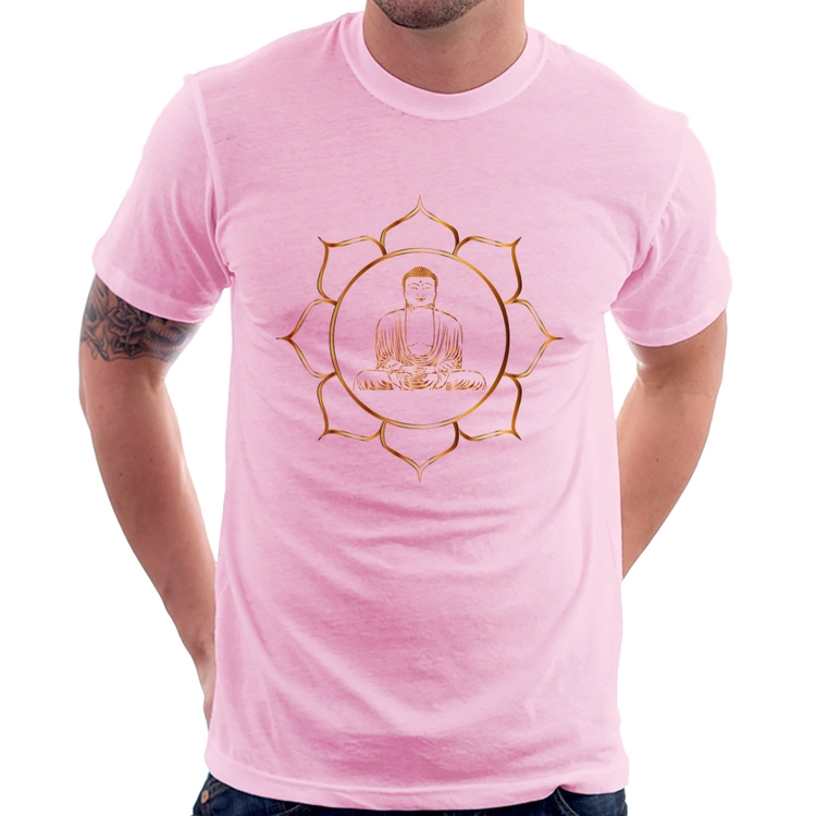 Camiseta Buda - Rosa Bebê