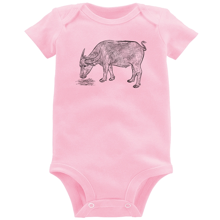 Body Bebê Búfalo - Rosa Bebê