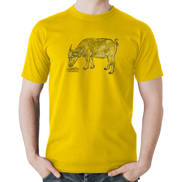 Camiseta Algodão Búfalo - Amarela