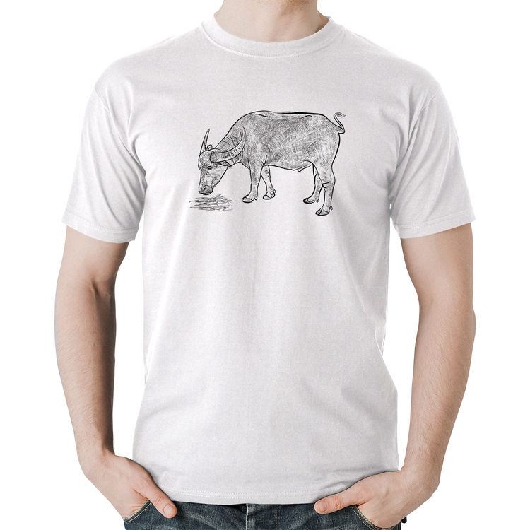 Camiseta Algodão Búfalo - Branca
