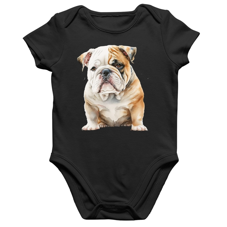 Body Bebê Algodão Bulldog-Inglês