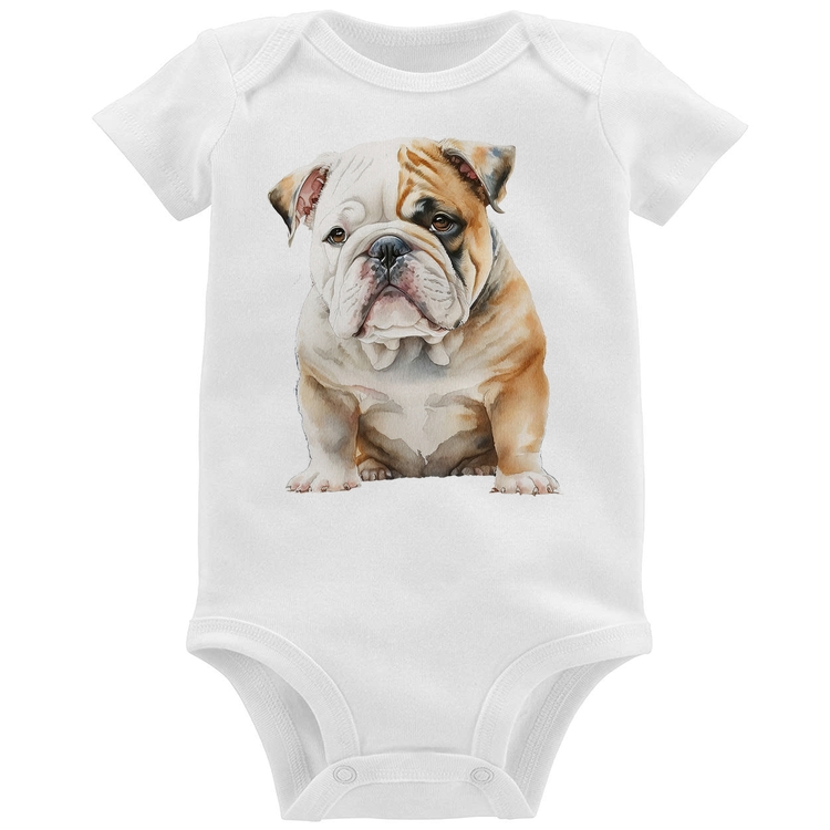 Body Bebê Bulldog-Inglês