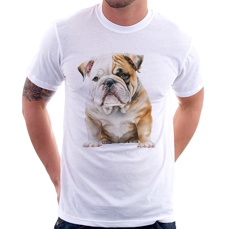 Camiseta Bulldog-Inglês