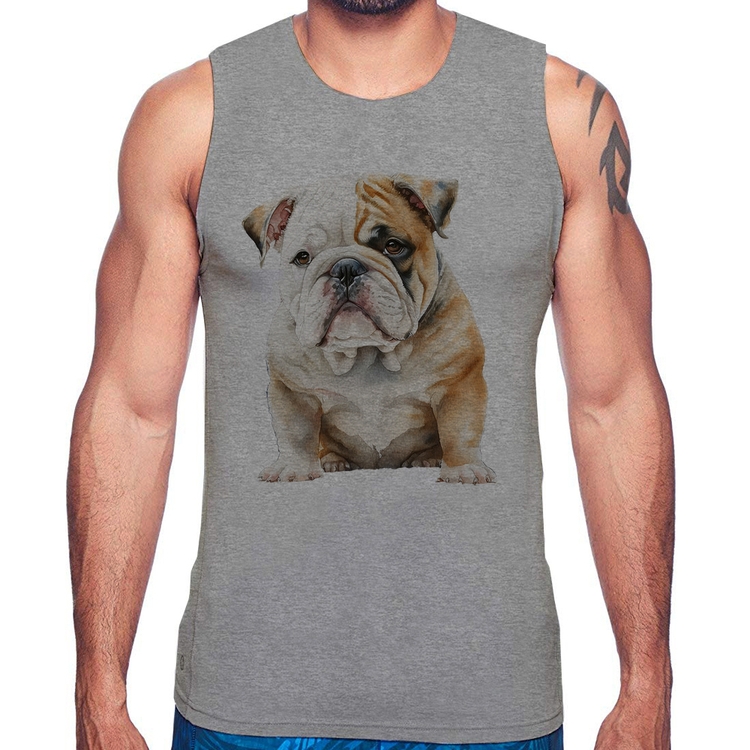 Regata Bulldog-Inglês - Cinza