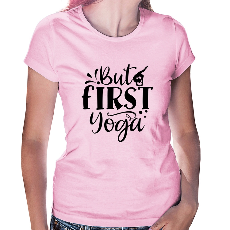 Baby Look But First Yoga - Rosa Bebê