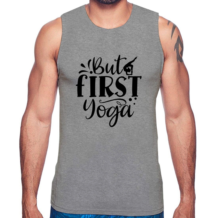 Regata But First Yoga - Cinza