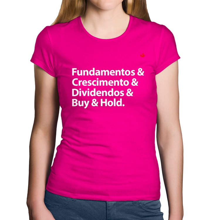 Baby Look Algodão Buy & Hold - Rosa