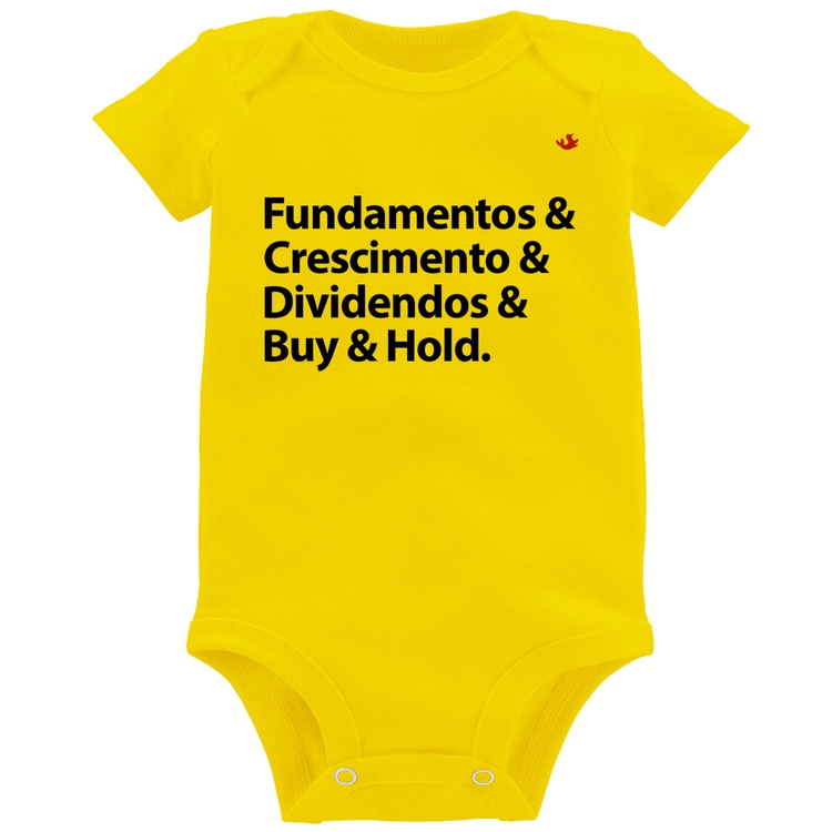 Body Bebê Buy & Hold - Amarelo