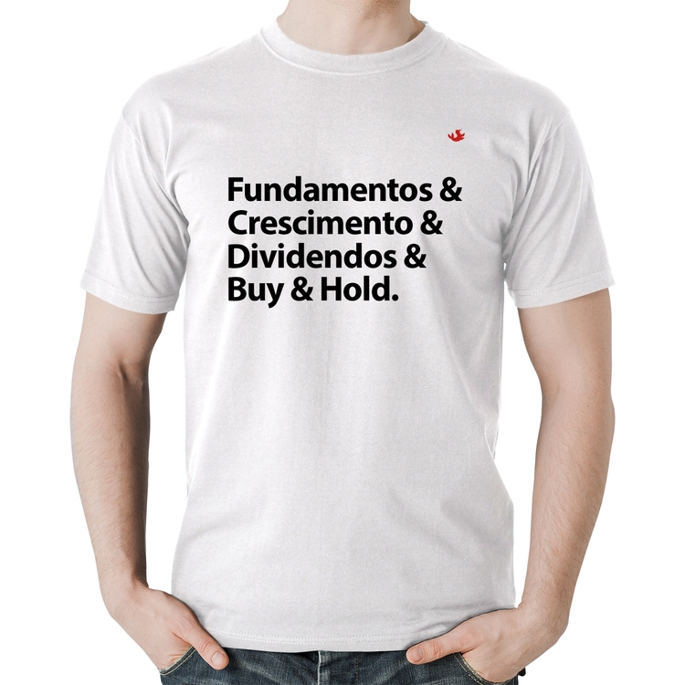 Camiseta Algodão Buy & Hold - Branca