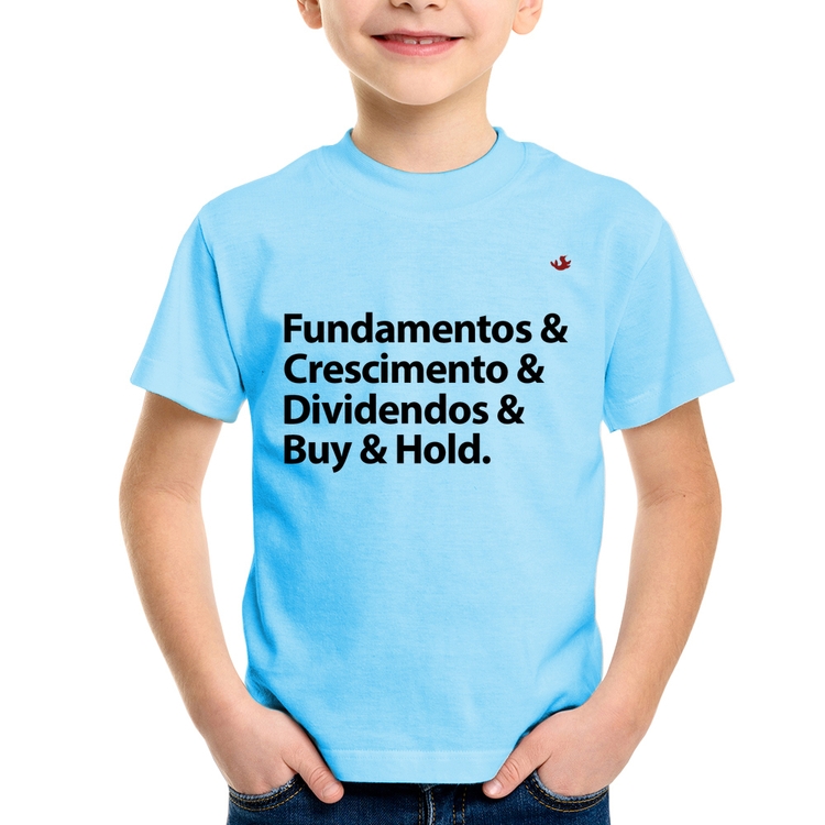 Camiseta Infantil Buy & Hold - Azul Bebê