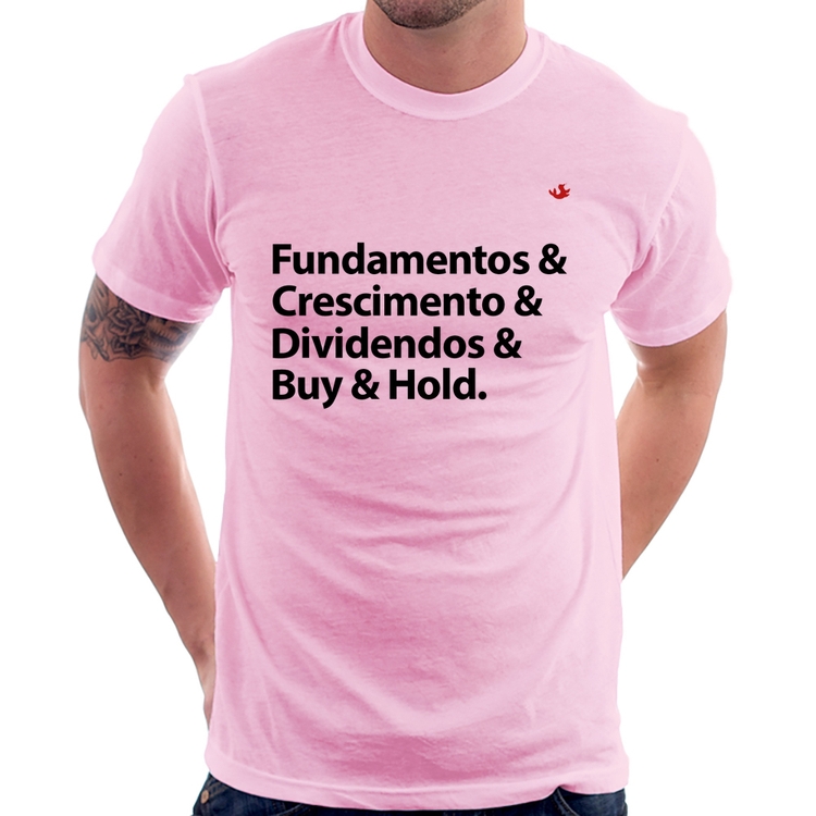 Camiseta Buy & Hold - Rosa Bebê