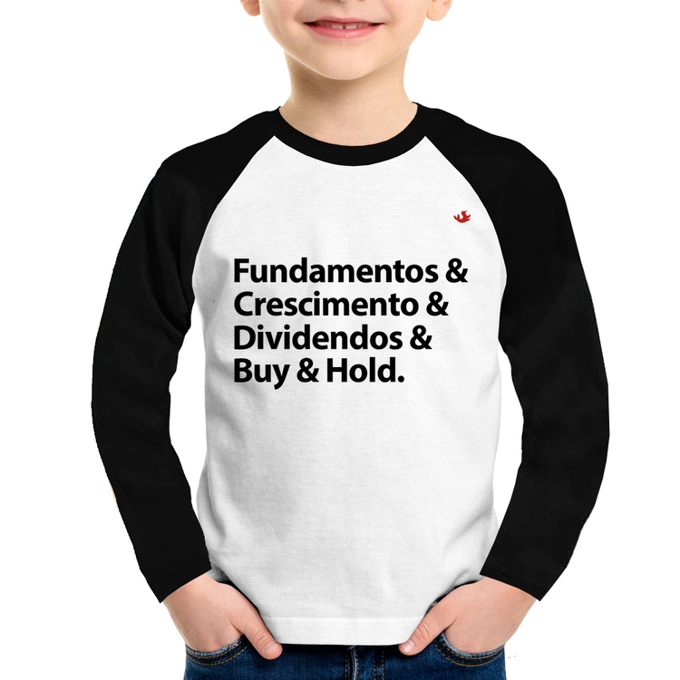 Camiseta Raglan Infantil Buy & Hold Manga Longa