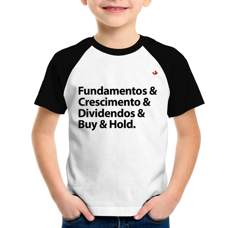 Camiseta Raglan Infantil Buy & Hold