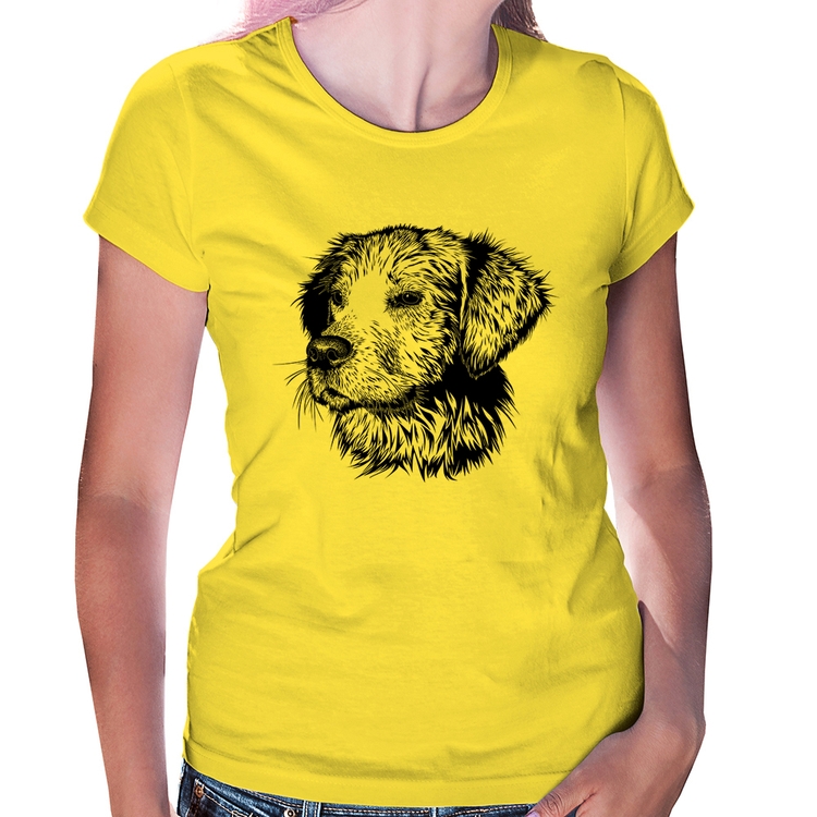 Baby Look Cãozinho - Amarela