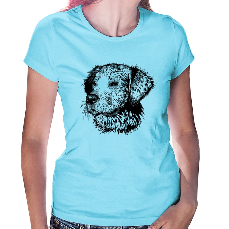 Baby Look Cãozinho - Azul Bebê