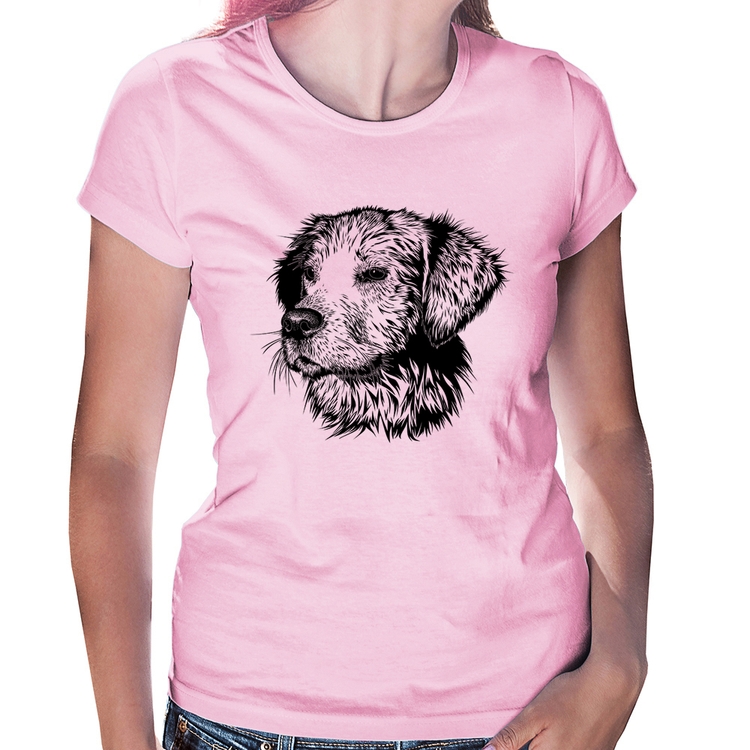 Baby Look Cãozinho - Rosa Bebê