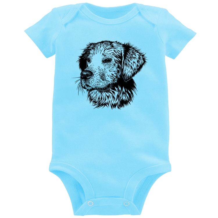 Body Bebê Cãozinho - Azul Bebê