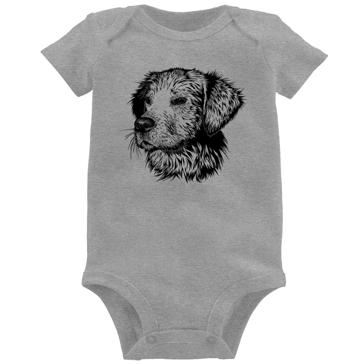 Body Bebê Cãozinho - Cinza