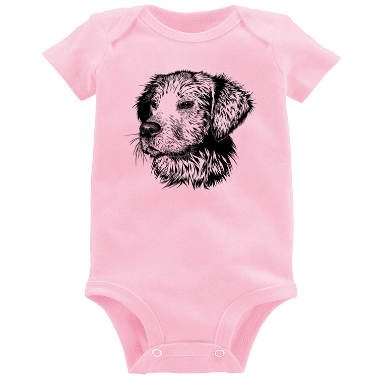 Body Bebê Cãozinho - Rosa Bebê