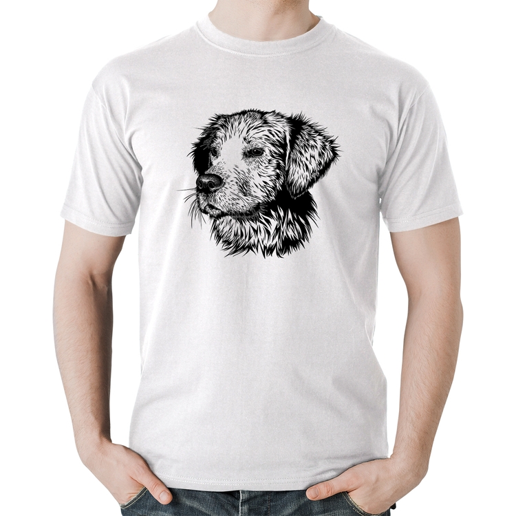 Camiseta Algodão Cãozinho - Branca