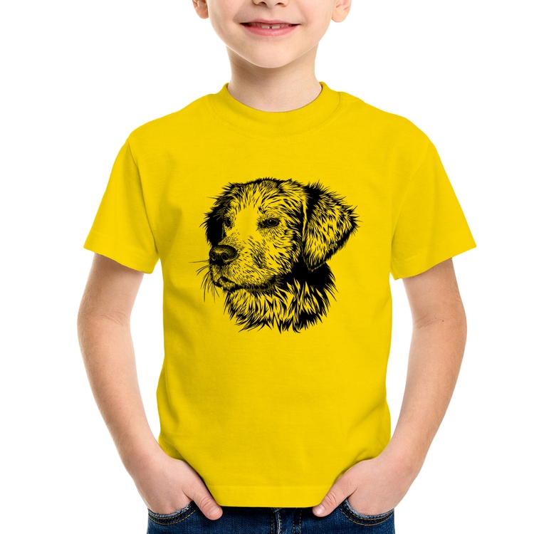 Camiseta Infantil Cãozinho - Amarela