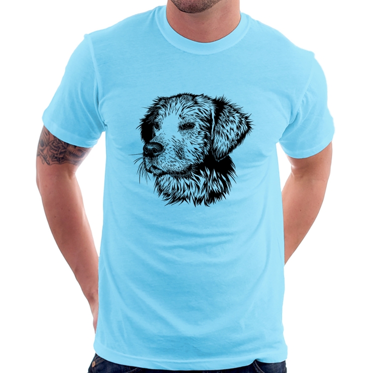 Camiseta Cãozinho - Azul Bebê