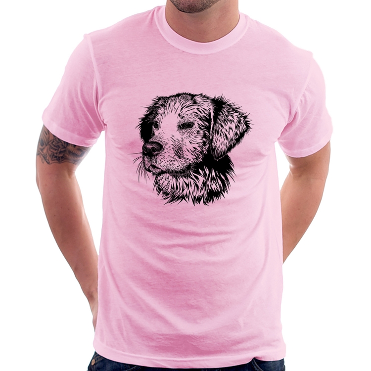 Camiseta Cãozinho - Rosa Bebê