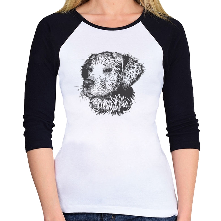 Baby Look Raglan Cãozinho Manga 3/4